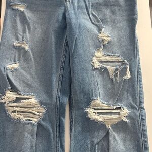 Hollister Light Blue Distressed Boyfriend Jeans